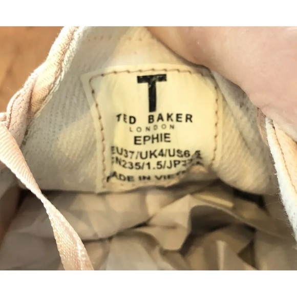 Ted Baker Ephie Sneakers Womens Printed Canvas Platform Shoes Rose Gold Sz 6.5 7 - Picture 8 of 10